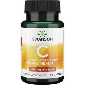 SWANSON Witamina C 1000 + dzika róża (30 kaps.)