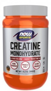 NOW FOODS Creatine Monohydrate Powder - Monohydrat Kreatyny Proszek (600 g)