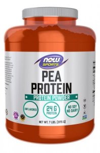 NOW FOODS Pea Protein, Unflavored - Izolat Białka Grochu (3,175 kg)