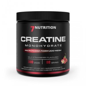 7NUTRITION Creatine Monohydrate Wild Strawberry - Monohydrat Kreatyny - smak poziomkowy (300 g)