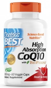 DOCTOR'S BEST Koenzym Q10 100 mg i Piperyna BioPerine - Vegan (60 kaps.)