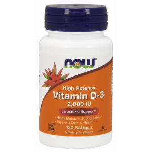NOW FOODS Witamina D3 2000 IU (120 kaps.)