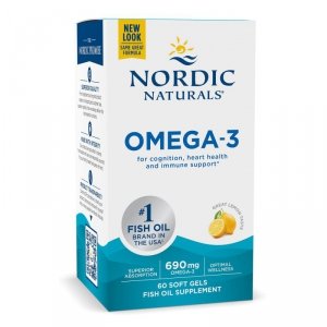 NORDIC NATURALS Omega-3, Lemon (60 kaps.)