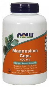 NOW FOODS Magnesium Caps - Magnez 400 mg (180 kaps.)