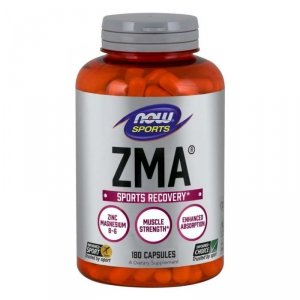 NOW FOODS ZMA - Cynk, Magnez i Witamina B6 (180 kaps.)
