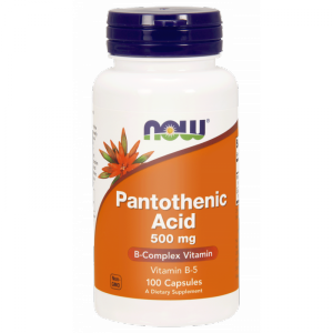 NOW FOODS Pantothenic Acid - Kwas Pantotenowy (Witamina B5) 500 mg (100 kaps.)