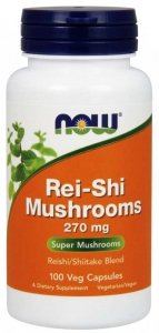 NOW FOODS Rei-Shi Mushrooms - Reishi i Shiitake 270 mg (100 kaps.)