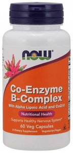 NOW FOODS Co-Enzyme B-Complex Kompleks Witamin z grupy B + Kwas alfa liponowy + Koenzym Q10 (60 kaps.)