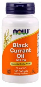NOW FOODS Black Currant Oil - Olej z Czarnej Porzeczki 500 mg (100 kaps.)