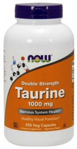 NOW FOODS Double Strength Taurine - Tauryna 1000 mg (250 kaps.)