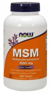 NOW FOODS MSM Metylosulfonylometan 1500 mg (200 tabl.)