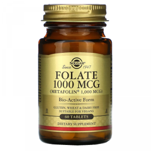 SOLGAR Folate (Metafolin) 1000 mcg (60 tabl.)