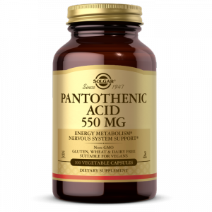 SOLGAR Pantothenic Acid - Kwas Pantotenowy (Witamina B5) 550 mg (100 kaps.)