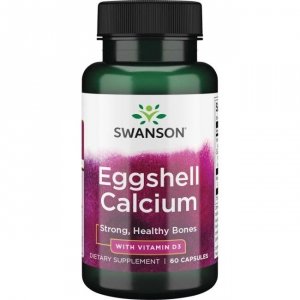 SWANSON Eggshell Calcium with Vitamin D3 (60 kaps.)