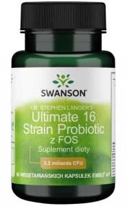 SWANSON Ultimate 16 Strain Probiotic z FOS (60 kaps.)