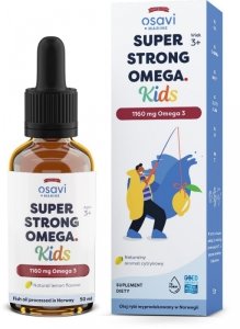 OSAVI Super Strong Omega Kids, 1160 mg Omega 3 - smak cytrynowy (50 ml)