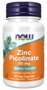 NOW FOODS Zinc Picolinate - Pikolinian Cynku 50 mg (30 kaps.)