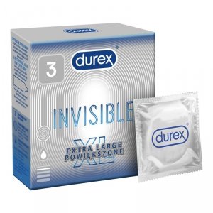 Durex Prezerwatywy Invisible XL Powiększone 3 szt.
