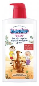 Bambino Dzieciaki Żel do mycia ciała i włosów 2w1 Bolek i Lolek - Surykatki 1000ml edycja limitowana