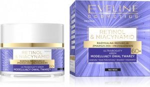 Eveline Retinol & Niacynamid 60+ Ultra Bogaty Krem modelujący owal twarzy na noc 50ml