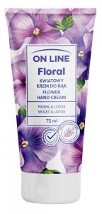 ON LINE Floral Kwiatowy Krem do rąk - Fiołek & Lotos 75ml