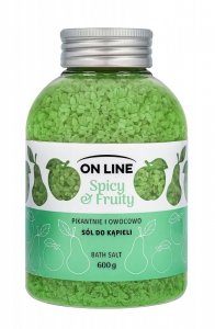 ON LINE Sól do kąpieli Spicy & Fruity - Green 600g