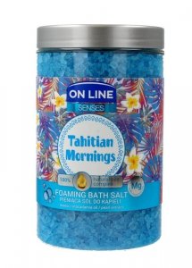 On Line Senses Pieniąca Sól do kąpieli Tahitian Mornings  480ml