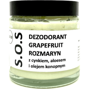 Dezodorant w kremie SOS z aloesem i cynkiem - Grapefruit i rozmaryn, 120 ml
