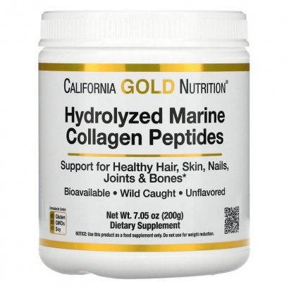 California Gold Nutrition Hydrolyzed Marine Collagen Peptides 200g 
