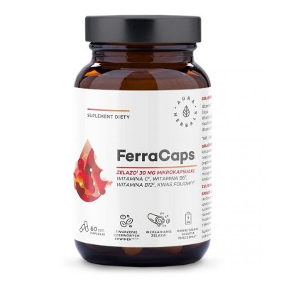 AURA HERBALS FerraCaps Żelazo 30 mg (60 kaps.)