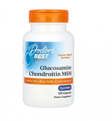 DOCTOR&#039;S BEST Glukozamina + Chondroityna + MSM (120 kaps.)