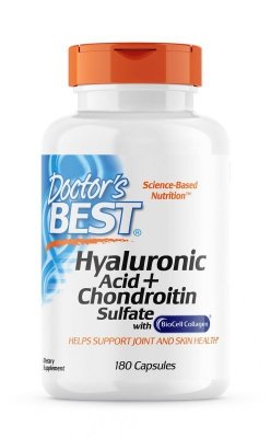 DOCTOR&#039;S BEST Hyaluronic Acid + Chondroitin Sulfate with BioCell Collagen (180 kaps.)