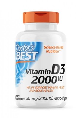 DOCTOR&#039;S BEST Witamina D3 2000 IU 50 mcg (180 kaps.)
