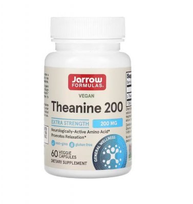 JARROW FORMULAS L-Teanina 200 mg - Suntheanine (60 kaps.)