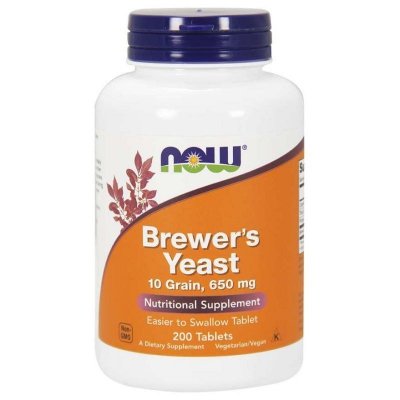 NOW FOODS Brewer&#039;s Yeast - Drożdze Piwowarskie 650 mg (200 tabl.)