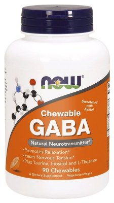NOW FOODS Chewable GABA  - do ssania (90 tabl.)