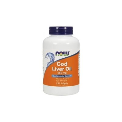 NOW FOODS Cod Liver Oil - Tran 650 mg (250 kaps.)