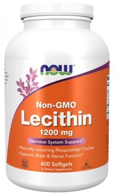 NOW FOODS Lecytyna sojowa 1200 mg non GMO (400 kaps.)