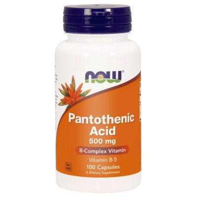 NOW FOODS Pantothenic Acid - Kwas Pantotenowy (Witamina B5) 500 mg (100 kaps.)