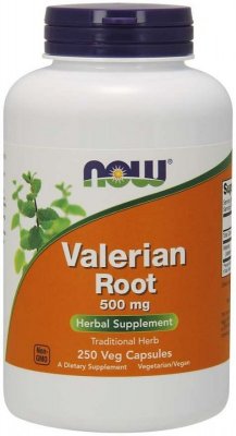 NOW FOODS Valerian Root (Waleriana) - Kozłek Lekarski 500 mg (250 kaps.)