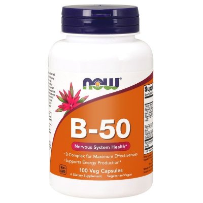 NOW FOODS Witamina B-50 - Kompleks Witamin B - B-Complex (100 kaps.)