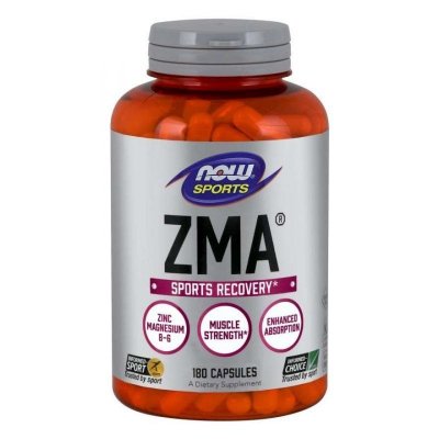 NOW FOODS ZMA - Cynk, Magnez i Witamina B6 (180 kaps.)