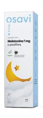 OSAVI Melatonina 1 mg z passiflorą - smak czarnej porzeczki (25 ml)
