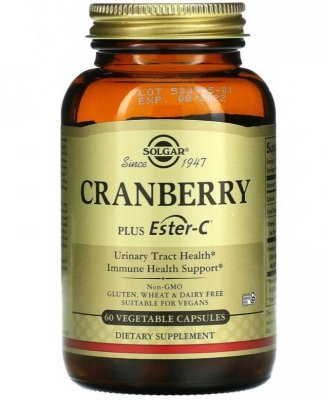 SOLGAR Cranberry - Żurawina + Ester C (60 kaps.)