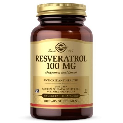 SOLGAR Resveratrol - Rezweratrol 100 mg (60 kaps.)