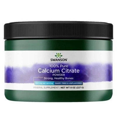 SWANSON Cytrynian wapnia - 100% czystości (227 g)