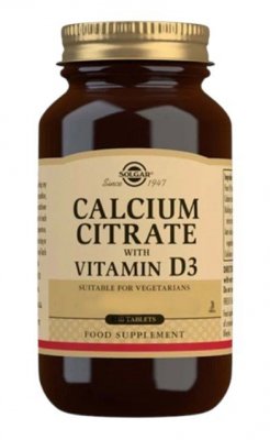 SOLGAR Calcium Citrate with Vitamin D3 - Cytrynian Wapnia z Witaminą D3 (60 tabl.)