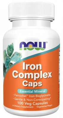 NOW FOODS Iron Complex - Żelazo Complex (100 kaps.)