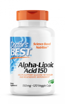 DOCTOR'S BEST ALA - kwas alfa liponowy 150 mg (120 kaps.)