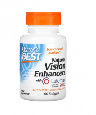 DOCTOR'S BEST Natural Vision Enhacers with FloraGLO Lutein - Luteina I Zeaksantyna (60 kaps.)